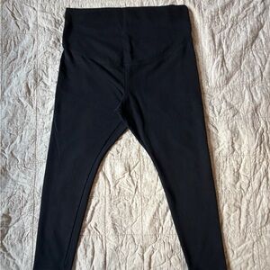 Old Navy Maternity Full Panel Fleece Lined Black Leggings Size XL